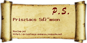 Prisztacs Sámson névjegykártya